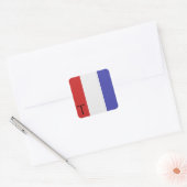 Alphabet-Aufkleber für die Signalflagge T Quadratischer Aufkleber (Umschlag)