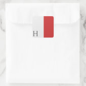 Alphabet-Aufkleber H Quadratischer Aufkleber (Tasche)
