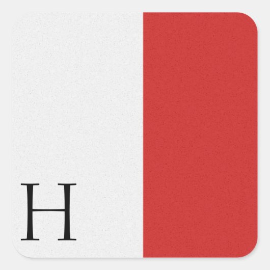 Alphabet-Aufkleber H Quadratischer Aufkleber (Vorderseite)