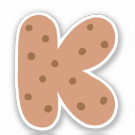 Alphabet-Aufkleber, Letter-K-Aufkleber, Cookie Aufkleber