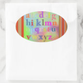 Alphabet-Aufkleber Ovaler Aufkleber (Tasche)