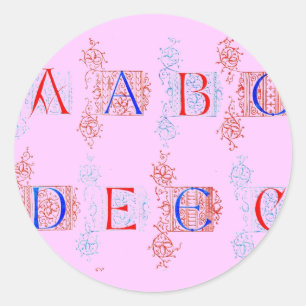 Alphabet-Aufkleber Runder Aufkleber