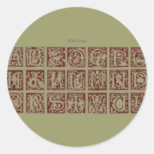 Alphabet-Aufkleber Runder Aufkleber