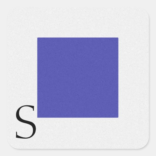 Alphabet-Aufkleber S Quadratischer Aufkleber (Vorderseite)