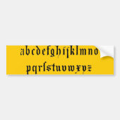 Alphabet Autoaufkleber (Vorne)