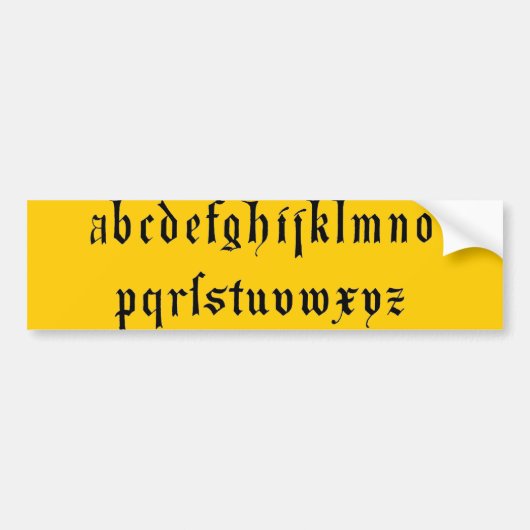 Alphabet Autoaufkleber (Vorne)