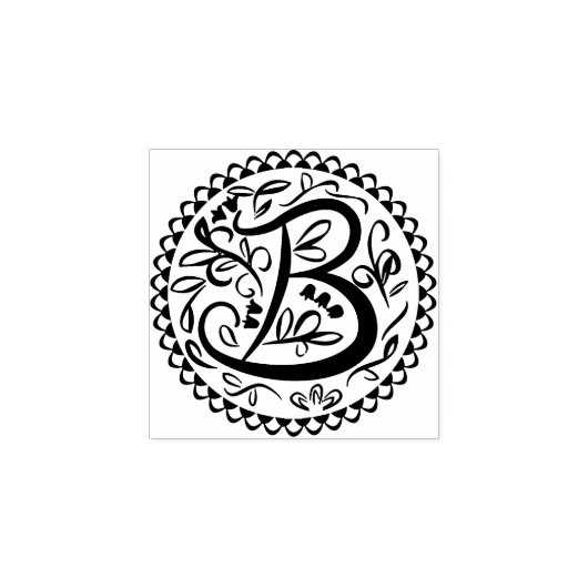 Alphabet B Gummistempel (Prägung)