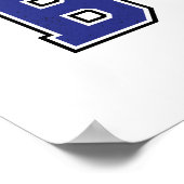 Alphabet B in Blue Color Poster (Ecke)