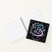 Alphabet B Monogram Handwriting Notizblock (Innenseite)