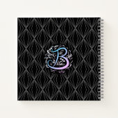 Alphabet B Monogram Handwriting Notizblock (Rückseite)
