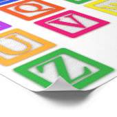 Alphabet Baby blockiert Plakat (Ecke)