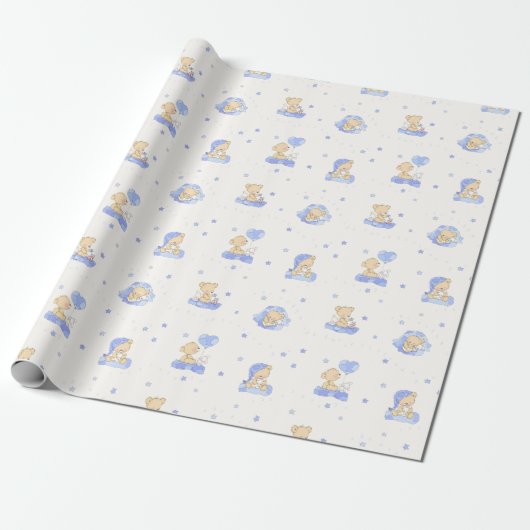 Alphabet-Bär Geschenkpapier (Ungerollt)