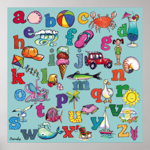 Alphabet Beach - Poster