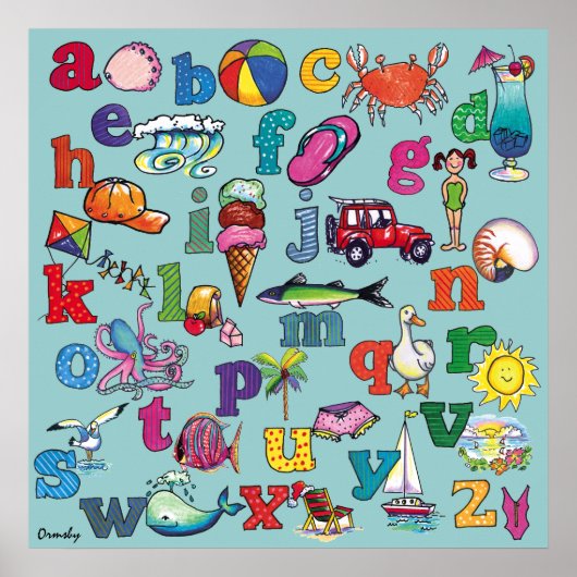 Alphabet Beach - Poster (Vorne)