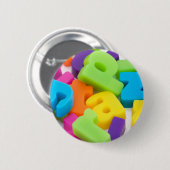 Alphabet beschriftet Hintergrund-Abzeichen Button (Vorne & Hinten)
