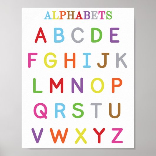 Alphabet-Bildungsplakat Poster (Vorne)