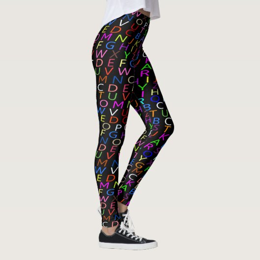 Alphabet Black Leggings (Rechts)