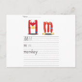 Alphabet-Blatt Postkarte (Vorderseite)