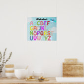 Alphabet-blaues Poster (Küche)