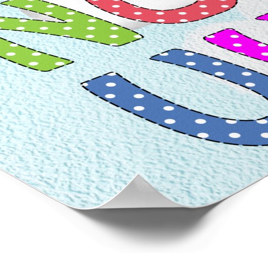 Alphabet-Blauposter Poster (Ecke)