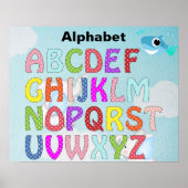 Alphabet-Blauposter Poster (Vorne)