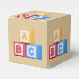 Alphabet Blocks A-B-C Favor Boxes Geschenkschachtel