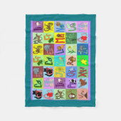 Alphabet Blocks Babydecke Fleecedecke (Vorderseite)