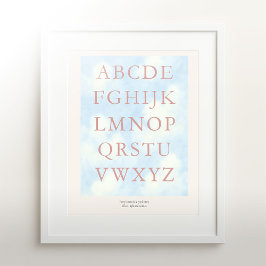 Alphabet – Blush Kinderzimmer ABC-Wandbild (28 x 3 Poster
