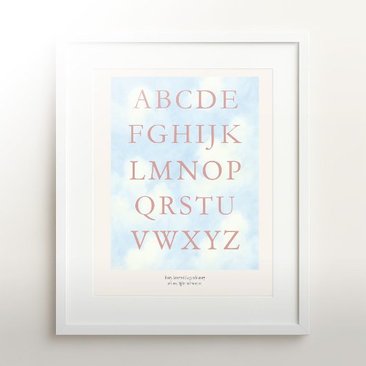 Alphabet – Blush Kinderzimmer ABC-Wandbild (28 x 3 Poster