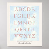 Alphabet – Blush Nursery ABC Wall Art (11x14) Poster (Vorne)