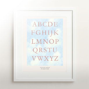 Alphabet – Blush Nursery ABC-Wandkunst (28 x 35,5  Poster