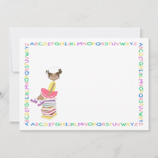 Alphabet Border Kindergarten oder Vorschullehrer Ankündigung (Vorderseite)