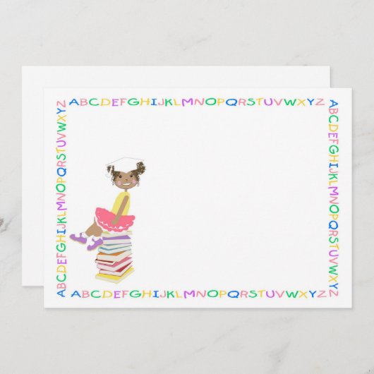 Alphabet Border Kindergarten oder Vorschullehrer Ankündigung (Vorne/Hinten)