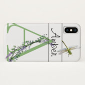 Alphabet Brief A Lavendel Eukalyptus Dragonfly Case-Mate iPhone Hülle (Rückseite (Horizontal))