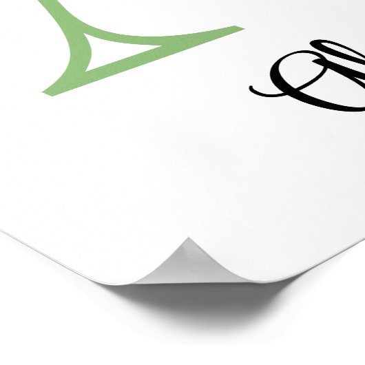 Alphabet-Brief - Aquarellwald Poster (Ecke)