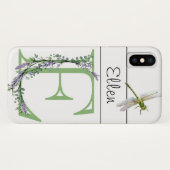 Alphabet Brief E Lavender Eukalyptus Dragonfly Case-Mate iPhone Hülle (Rückseite (Horizontal))