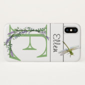 Alphabet Brief E Lavender Eukalyptus Dragonfly Case-Mate iPhone Hülle (Rückseite (Horizontal))