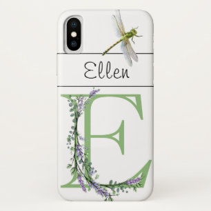 Alphabet Brief E Lavender Eukalyptus Dragonfly Case-Mate iPhone Hülle