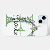 Alphabet Brief F, Aquarelllavender Dragonfly Case-Mate iPhone Hülle (Rückseite (Horizontal))