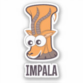 Alphabet-Brief für Tiere - I Aufkleber (Vorderseite)