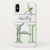 Alphabet Brief H Lavender Eucalyptus Dragonfly Case-Mate iPhone Hülle (Rückseite)