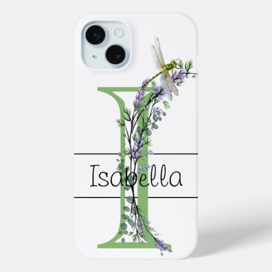 Alphabet Brief I, Aquarelllavender Dragonfly Case-Mate iPhone Hülle (Rückseite)