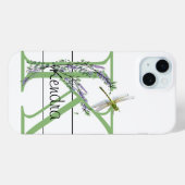 Alphabet Brief K, Aquarelllavender Dragonfly Case-Mate iPhone Hülle (Rückseite (Horizontal))