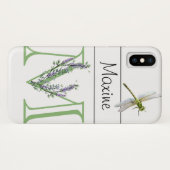 Alphabet Brief M Lavender Eucalyptus Dragonfly Case-Mate iPhone Hülle (Rückseite (Horizontal))