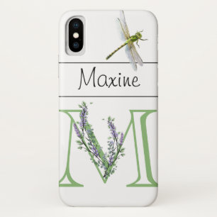 Alphabet Brief M Lavender Eucalyptus Dragonfly Case-Mate iPhone Hülle