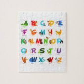 Alphabet-Brief mit Tieren Puzzle (Vertikal)
