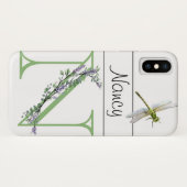 Alphabet Brief N Lavender Eucalyptus Dragonfly Case-Mate iPhone Hülle (Rückseite (Horizontal))