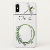 Alphabet Brief O Lavender Eukalyptus Dragonfly Case-Mate iPhone Hülle (Rückseite)