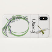 Alphabet Brief Q Lavender Eukalyptus Dragonfly Case-Mate iPhone Hülle (Rückseite (Horizontal))