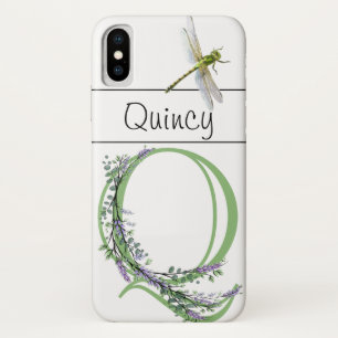 Alphabet Brief Q Lavender Eukalyptus Dragonfly Case-Mate iPhone Hülle